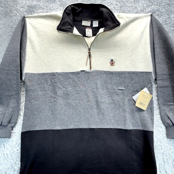 Bugle Boy Other - Vintage Bugle Boy 90s Y2K 1/4 Zip Pullover XL Colorblock Fleece Lined NWT NOS